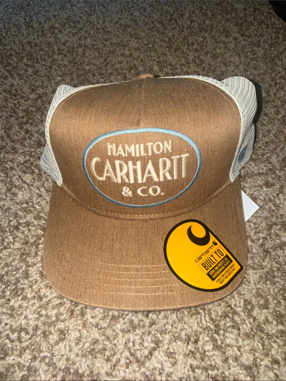Carhartt Brown & Light Blue Hamilton Logo Cap